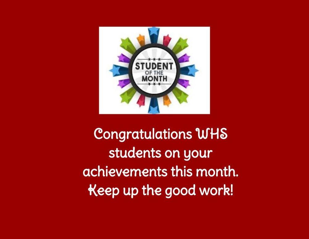 January/February Students of the Month