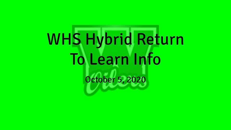 Hybrid Return to Learn Additional Information