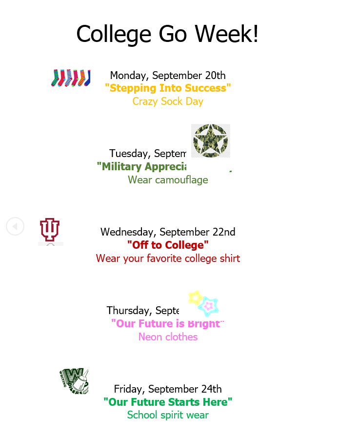 College Go Week Whiting Middle School