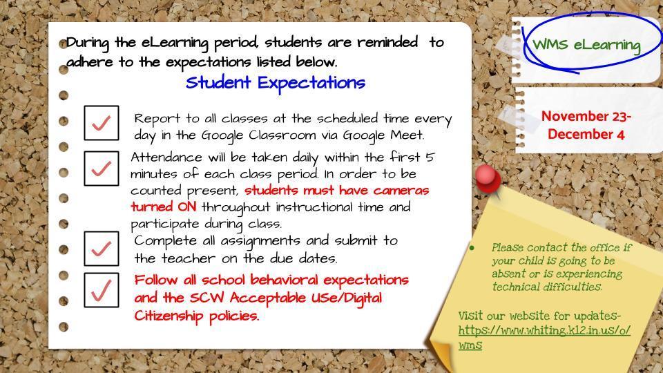  Student Expectations during e-Learning