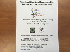 Preschool signups