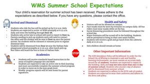Summer School Expectations